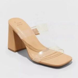 A New Day Clear Strap Heels size 6.5